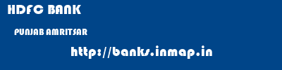 HDFC BANK  PUNJAB AMRITSAR    banks information 
